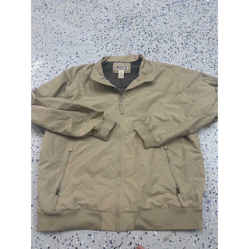 Duluth Trading Co. Mens XL Full Zip Jacket Beige Lightweight‎ Coat